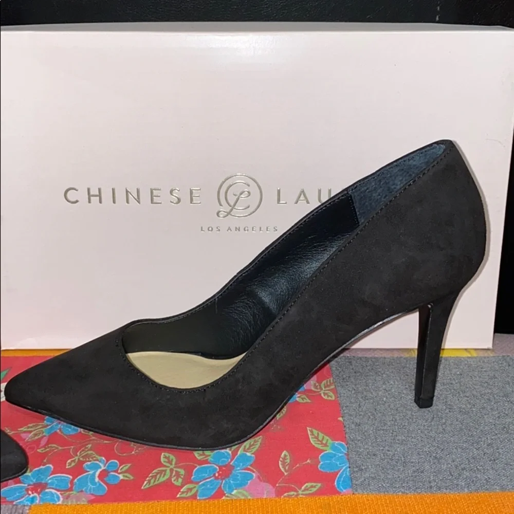 NIB CHINESE LAUNDRY RUTHY KID SUEDE POINT TOE HEEL